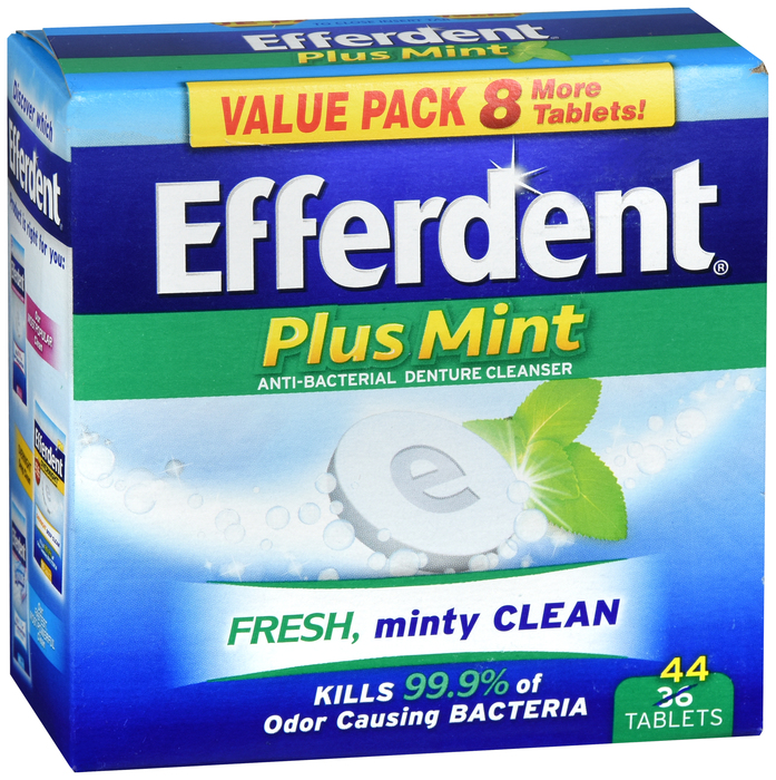 Efferdent Plus Mint Tablets 44ct