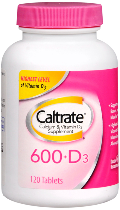 Caltrate 600+D Calcium Supplement Tablets 120ct