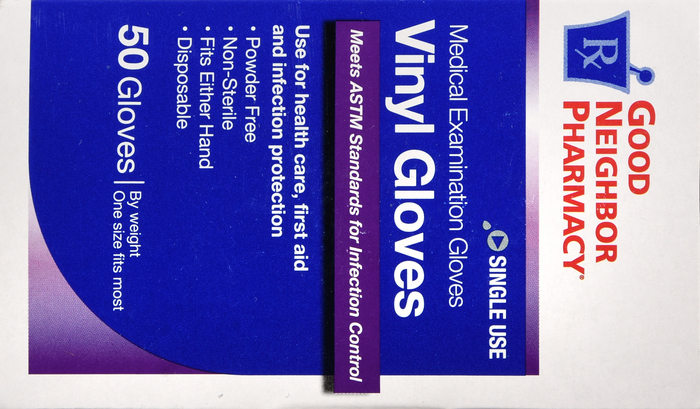 Good Neighbor Pharmacy Vinyl Gloves Powder Free 50ct