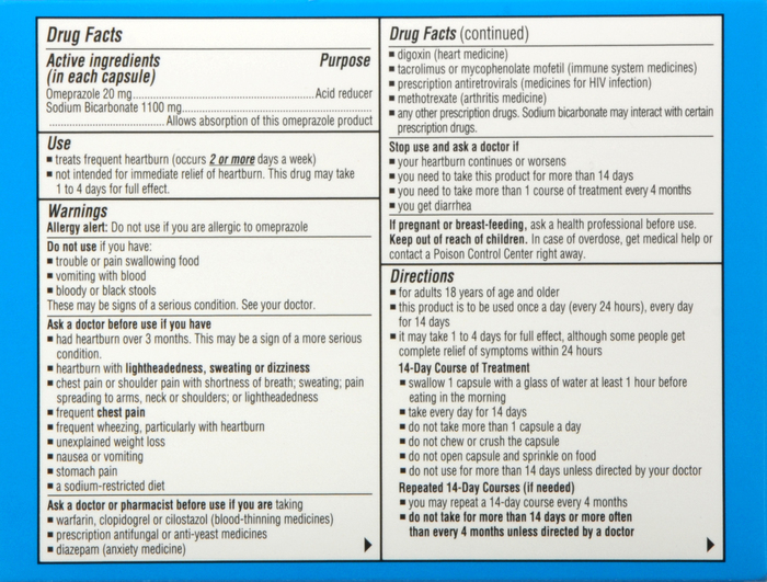 Zegerid OTC 20mg Acid Reducer Capsules 42ct