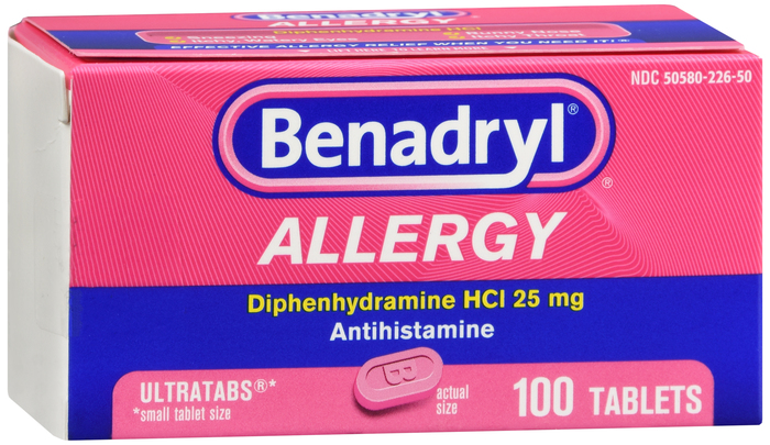 BENADRYL ALLERGY ULTRATAB 100CT