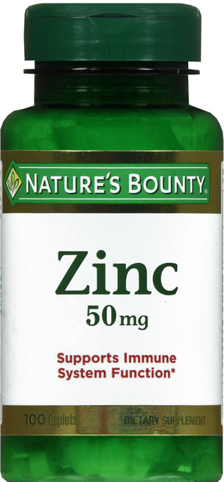 Nature's Bounty Zinc 50mg Tablets 100ct