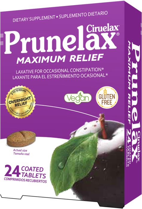 PRUNELAX MAX RELIEF COATED TAB 24CT