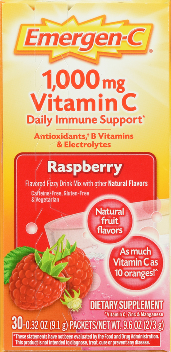 Emergen-C 1000mg Vitamin C Powder Packets 30ct