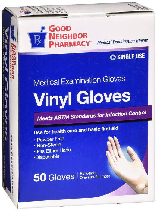 Good Neighbor Pharmacy Vinyl Gloves Powder Free 50ct