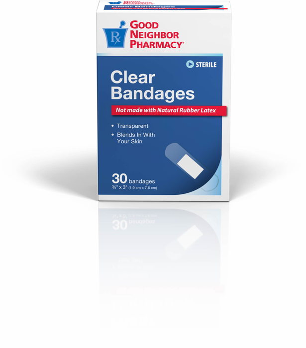 Good Neighbor Pharmacy Clear Bandages Â¾ x 3 inch 30ct