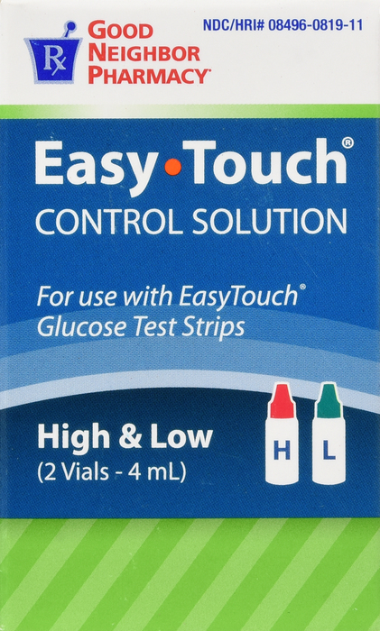 Good Neighbor Pharmacy EasyTouch High/Low Control Solution 2x4ml