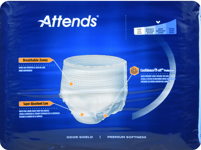 Attends Underwear Extra Moderate Absorbency Medium 20ct