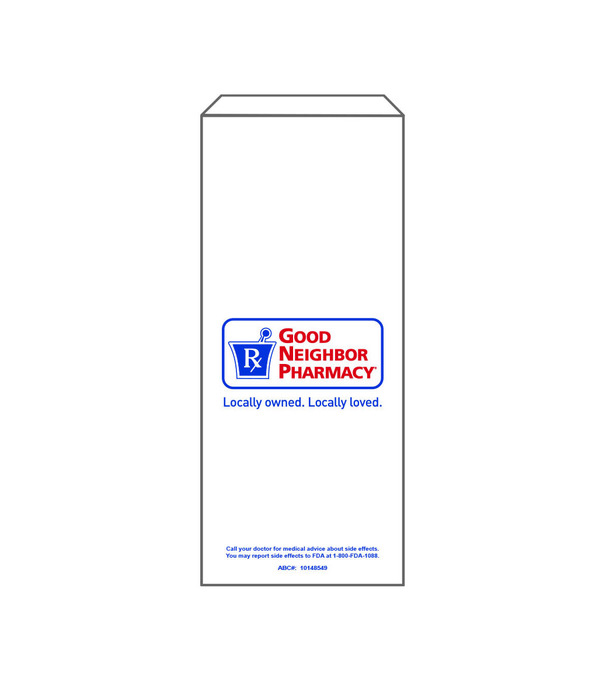 Good Neighbor Pharmacy Bag White S Rx 4X1X10 3000