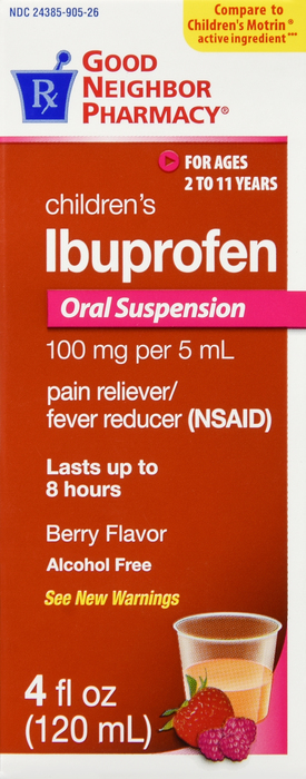 Good Neighbor Pharmacy Children's Ibuprofen 100mg Berry Liquid 4oz