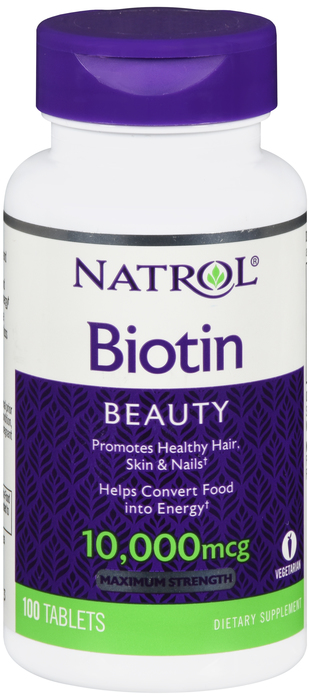 Natrol Biotin 10,000 mcg Maximum Strength Tablets 100ct