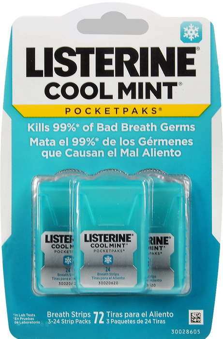 LISTERINE POCKET PK COOL MINT 6X3X72CT