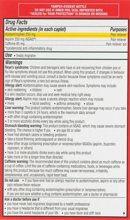 EXCEDRIN MIGRAINE CAPLET 200CT