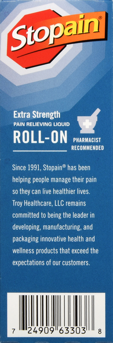 Stopain Extra Strength Pain Relieving Roll-On 3oz