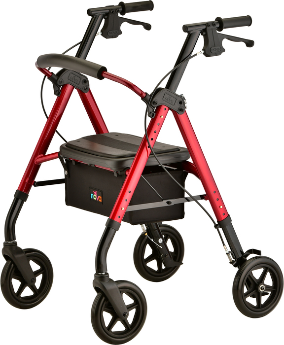 ROLLATOR STAR 8 DELUXE RED 1CT NOVA DS