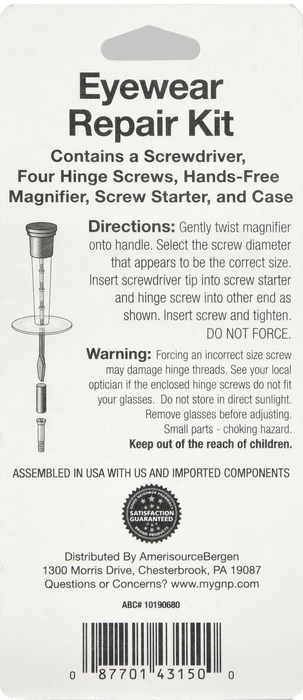 Good Neighbor Pharmacy Eyeglass Screwdriver Repair Kit 1ct