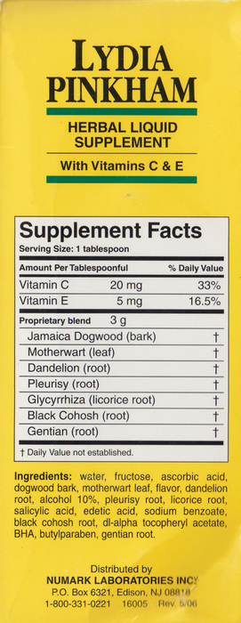 LYDIA PINKHAM HERBAL SUPPLEMENT LIQ 8OZ