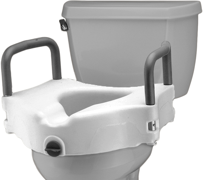 Raised Toilet Seat with Padded Arms 5" 8353-R Retail