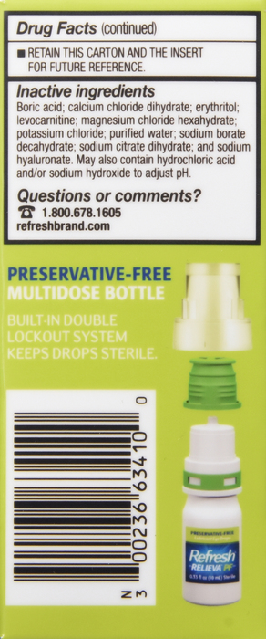 Refresh Relieva PF Lube Eye Drops 10mL