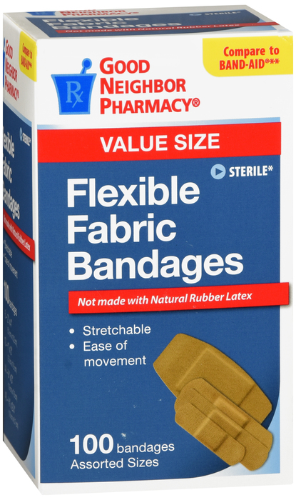 Good Neighbor Pharmacy Bandages Flexible Fabric Value Size 100ct