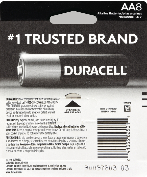 DURACELL COPPERTOP AA 8 CT