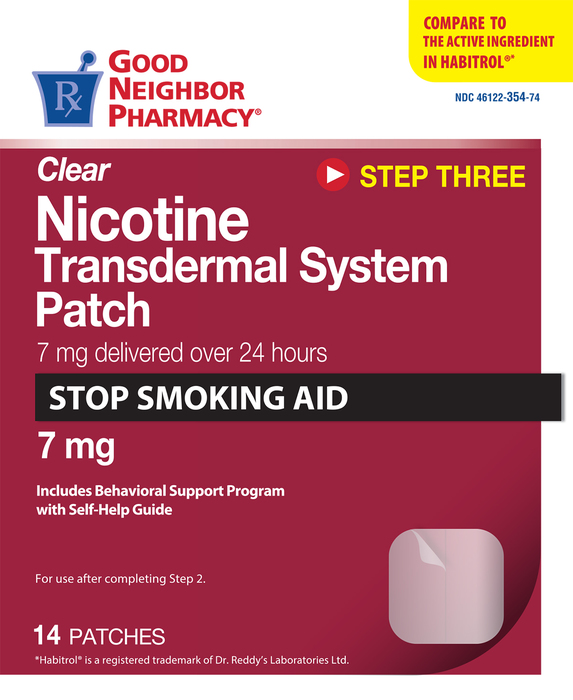 Good Neighbor Pharmacy Nicotine Clear Patch Step 3 7mg 14ct