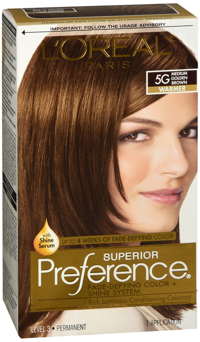 L'Oreal Paris Superior Preference Medium Golden Brown Permanent Hair Color 1ct