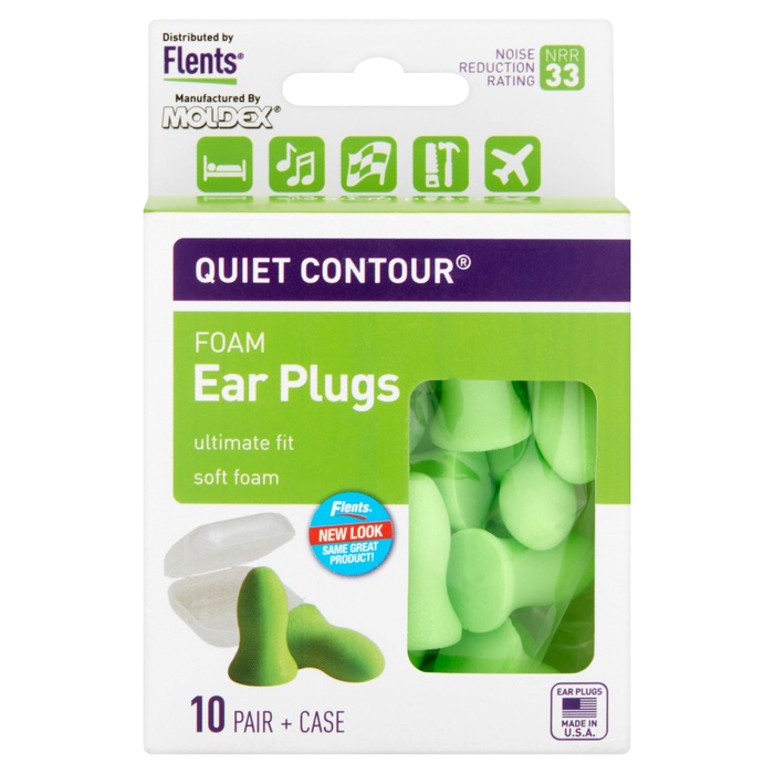 EAR PLUG QUIET CONTOUR FOAM NRR33 6X10PR