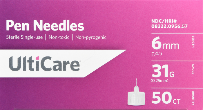 UltiCare Pen Needle 6mm 31g 50ct