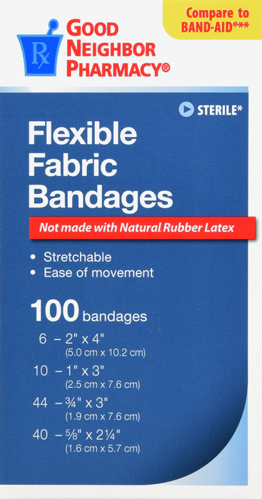 Good Neighbor Pharmacy Bandages Flexible Fabric Value Size 100ct