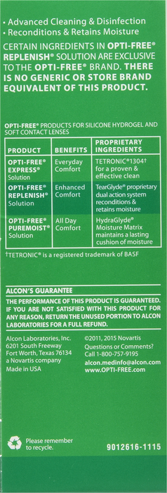 Opti-Free Replenish Multi-Purpose Disinfecting Solution 4oz