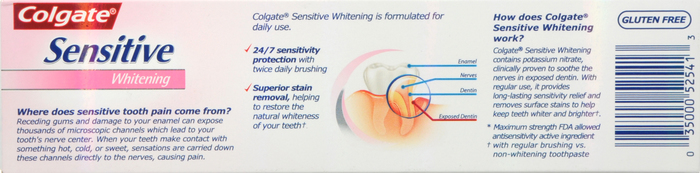 Colgate Sensitive Whitening Toothpaste 6oz