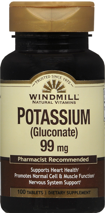 POTASSIUM GLUC 99MG TABLET 100CT WINDML