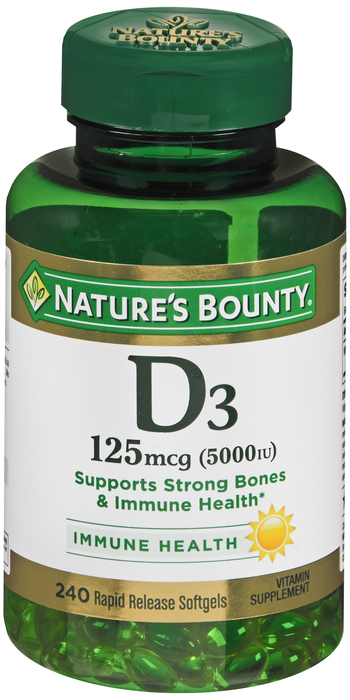 Nature's Bounty Vitamin D-3 5000IU Softgel 240ct