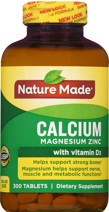 Nature Made Calcium/Mag/Zinc Tablets 300ct