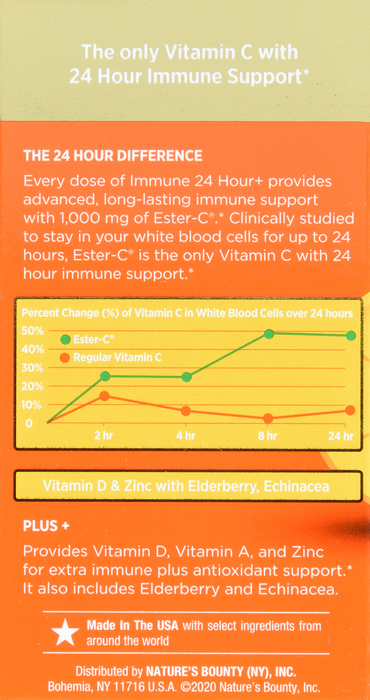 Nature's Bounty Immune 24 Hour+ 1000mg Softgels 50ct