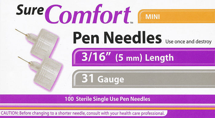 SureComfort Pen Needles 5mmx31g 100ct