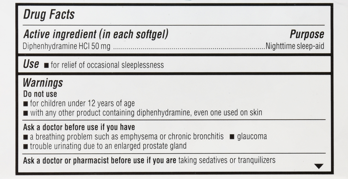 Unisom SleepGels Diphenhydramine HCI SoftGels 32ct