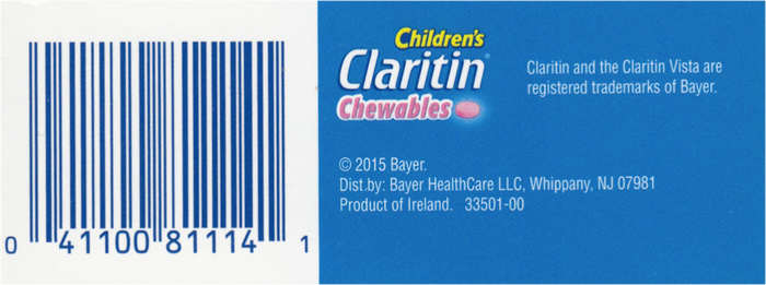 Children's Claritin Allergy Chewables Bubble Gum 30ct