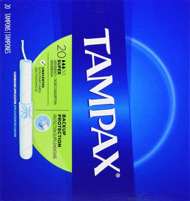 Tampax Flushable Super Absorbency Unscented Tampons 20ct