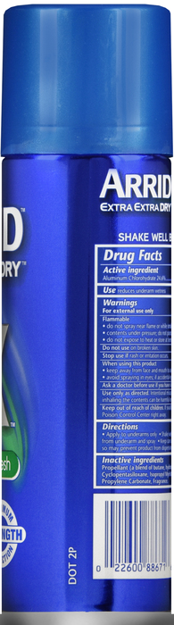 Arrid XX Antiperspirant Ultra Fresh Aerosol Deodorant 6oz