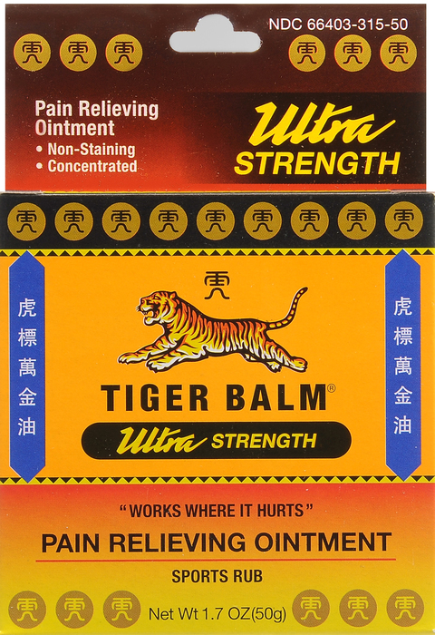 Tiger Balm Ultra Strength Pain Relieving Ointment 50gm