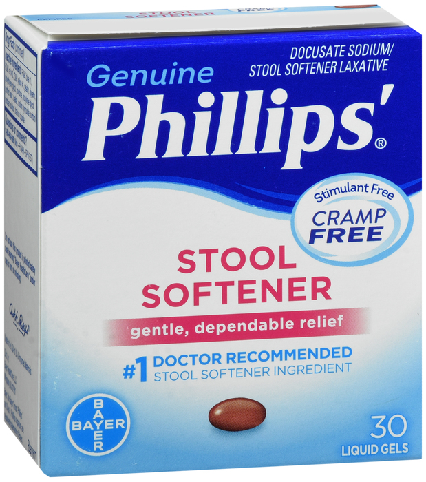 Phillips Stool Softener Constipation Relief Liquid Gels 30ct