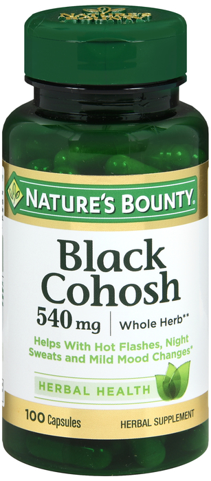 BLACK COHOSH 540MG CAPSULE 100CT NATURES BOUNTY