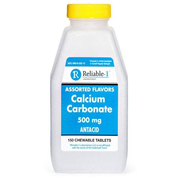 Calcium Carbonate 500mg Chewable Tablets 150ct