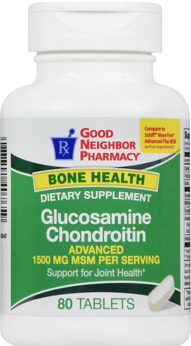 Good Neighbor Pharmacy Glucosamine Chondroitin Advanced + MSM Tablets 80ct