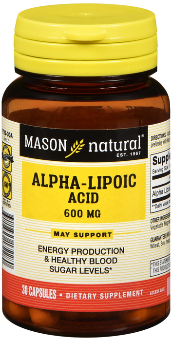 ALPHA LIPOIC ACID 600MG CAPS 30CT MASON