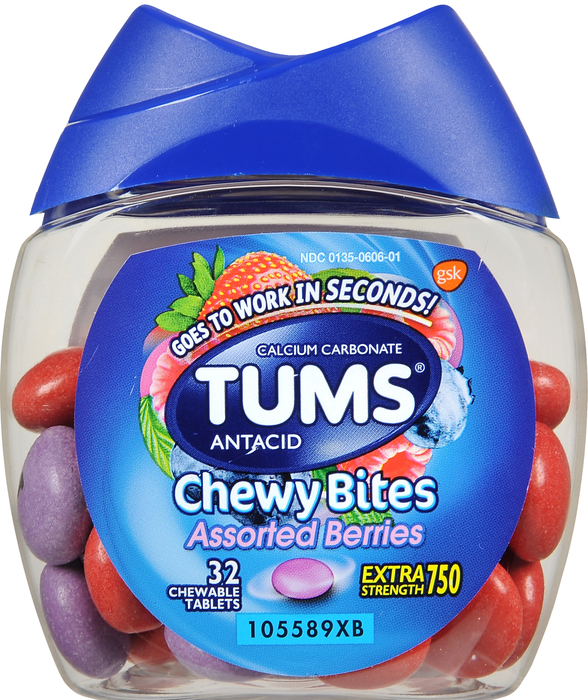 Tums Chewy Bites Extra Strength Assorted Berry Tablets 32ct