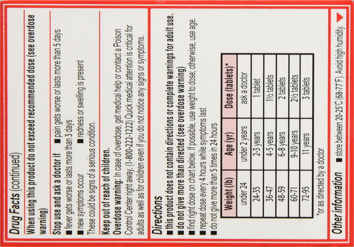 Children's Tylenol Pain + Fever 160mg Acetaminophen Bubblegum Chewable Tablets 24ct