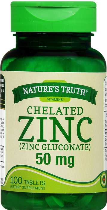 Nature's Truth Chelated Zinc 50mg Tablets 100ct